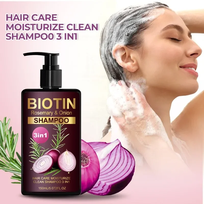 Hair Care Natural Ingredients - 150 ml BIOTIN Rozemarijn- en uienshampoo