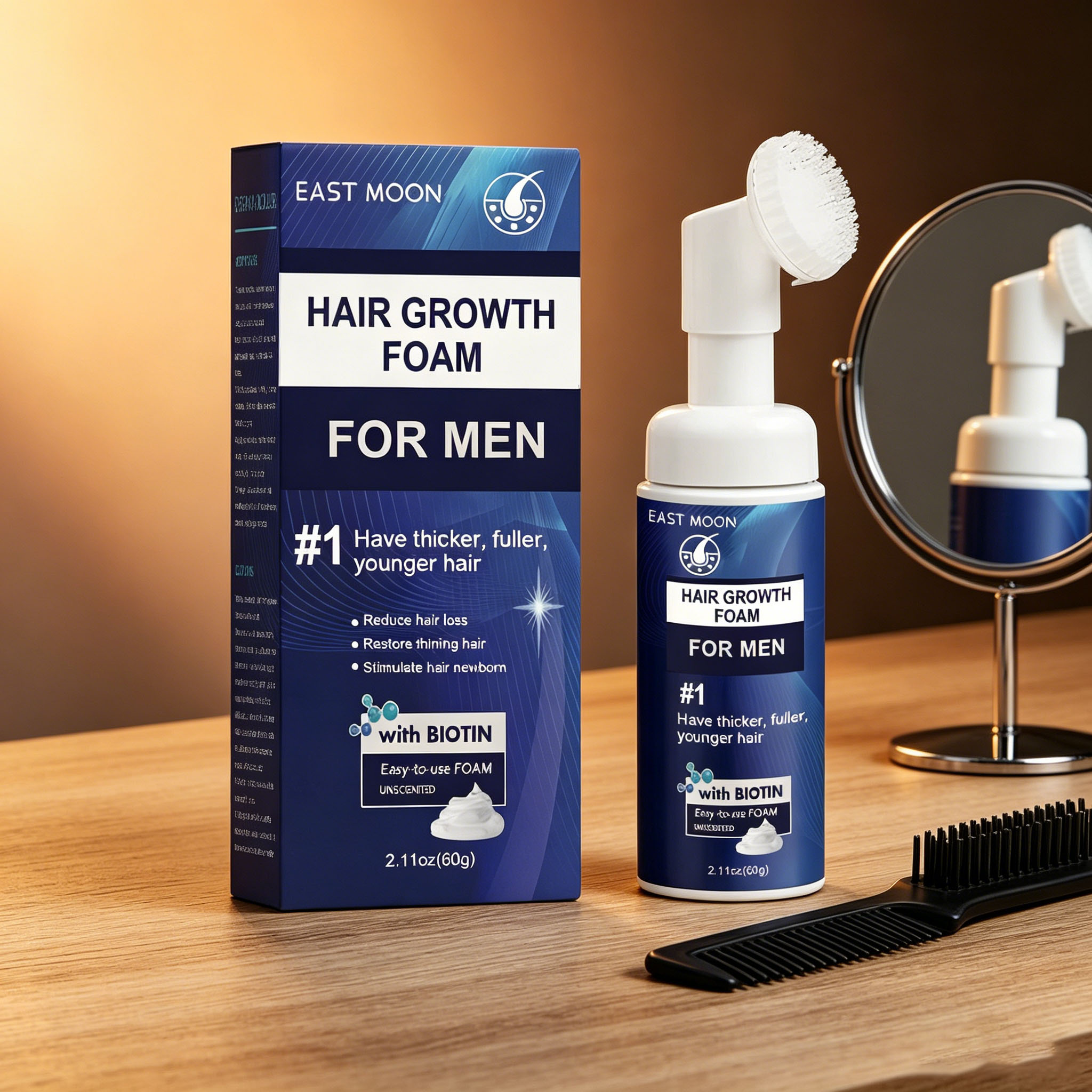 Hair Care Naturally - Haargroeischuim Siliconenborstel Massage Hoofdhuid Stimuleert de