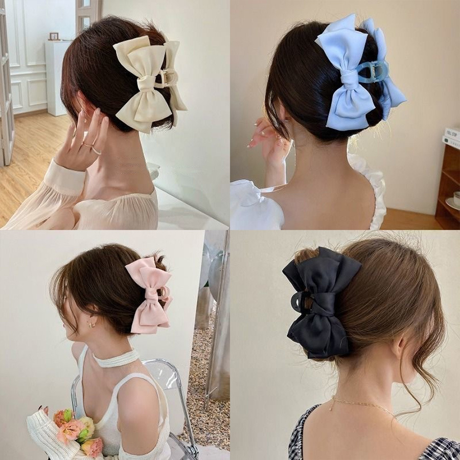 Hair Clip Claw Large - Haarclips met strik, grote haarklauwen, stevige
