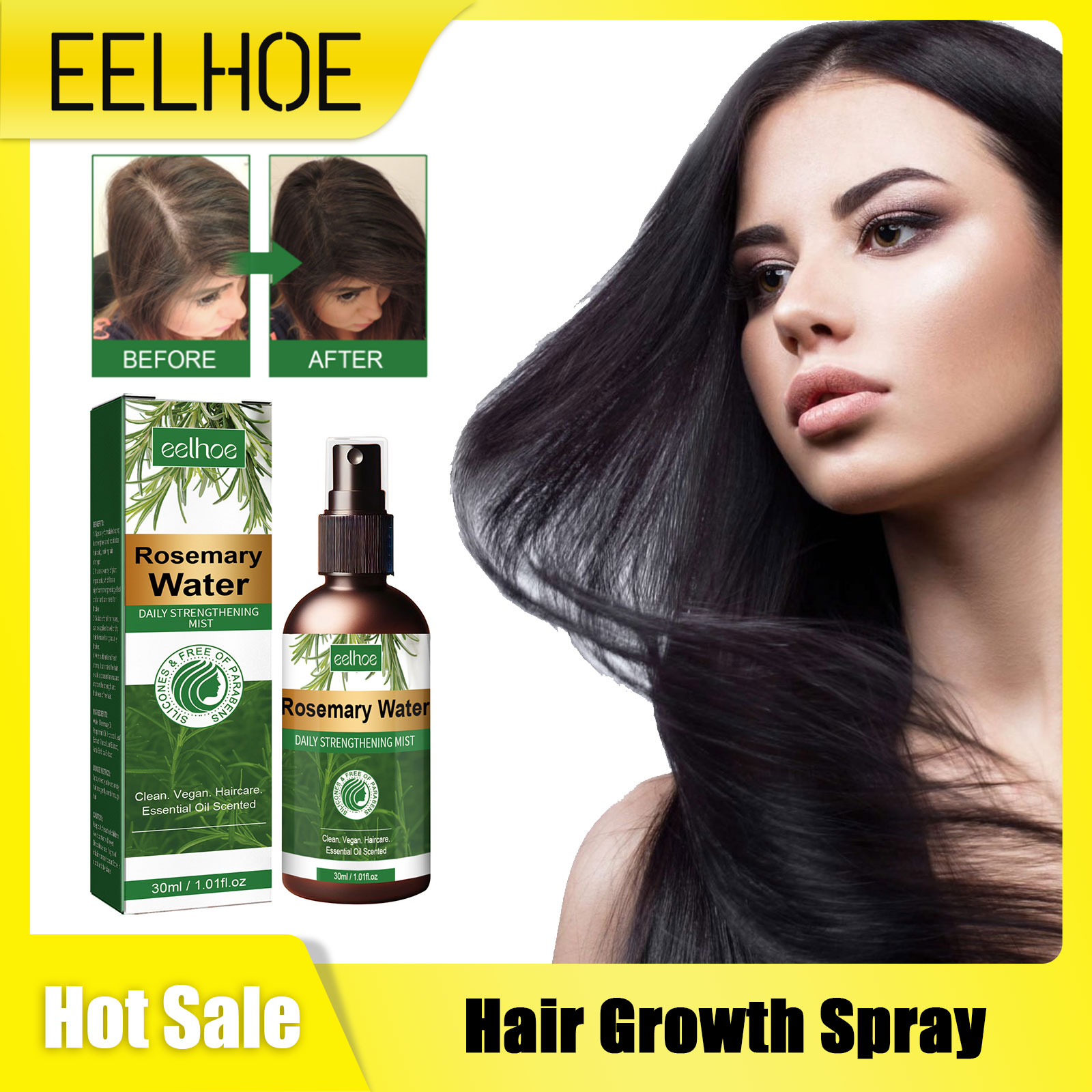 Hair Care Naturally - Rozemarijn Spray voor Haar Voedende Hoofdhuid