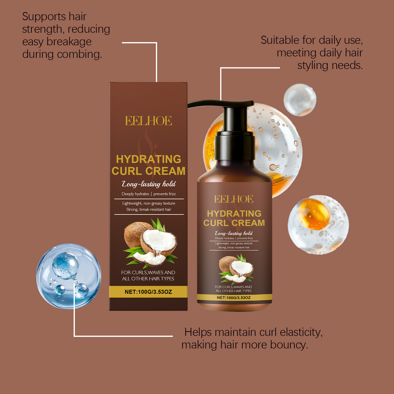 Krulstylingcrème voor golvend  - Hair Care Naturally recensie en prijs