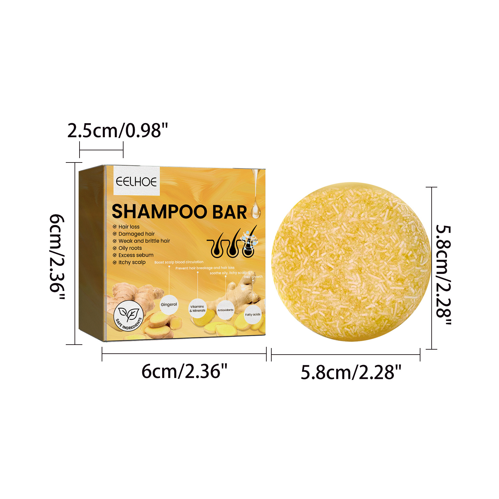 Natuurlijke gember haarshampoo - Hair Care Naturally recensie en prijs