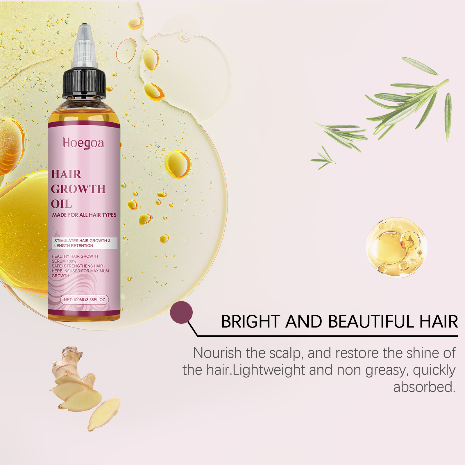 Haargroeiolie Reparatie van ge - Hair Care Naturally recensie en prijs