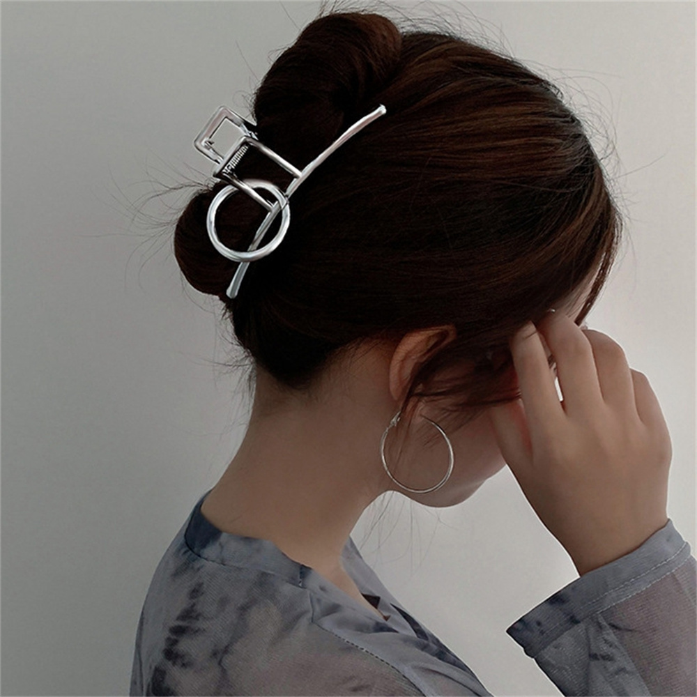 Zilverkleurige metalen grote h - Hair Clip Claw Large recensie en prijs