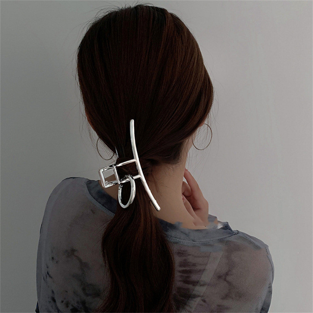 Zilverkleurige metalen grote h - Hair Clip Claw Large recensie en prijs