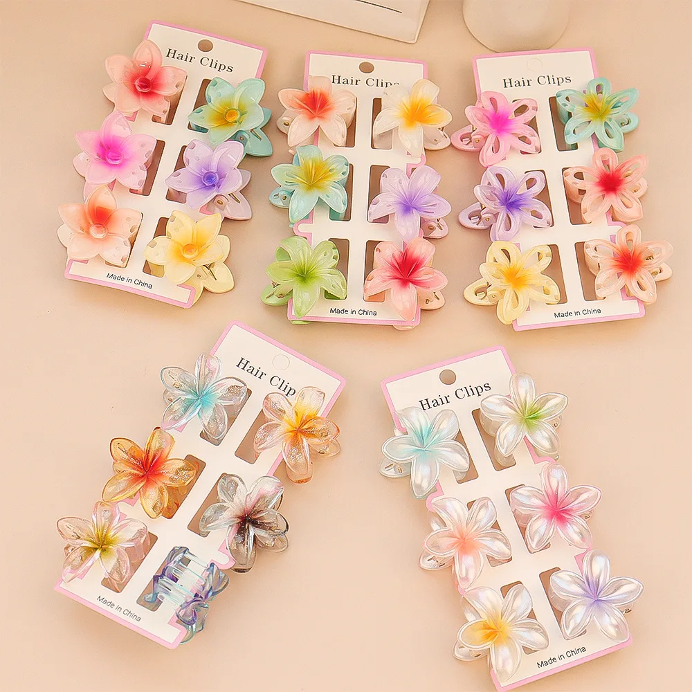 6 stuks mode kleurrijke transp - Hair Clip Claw Large recensie en prijs