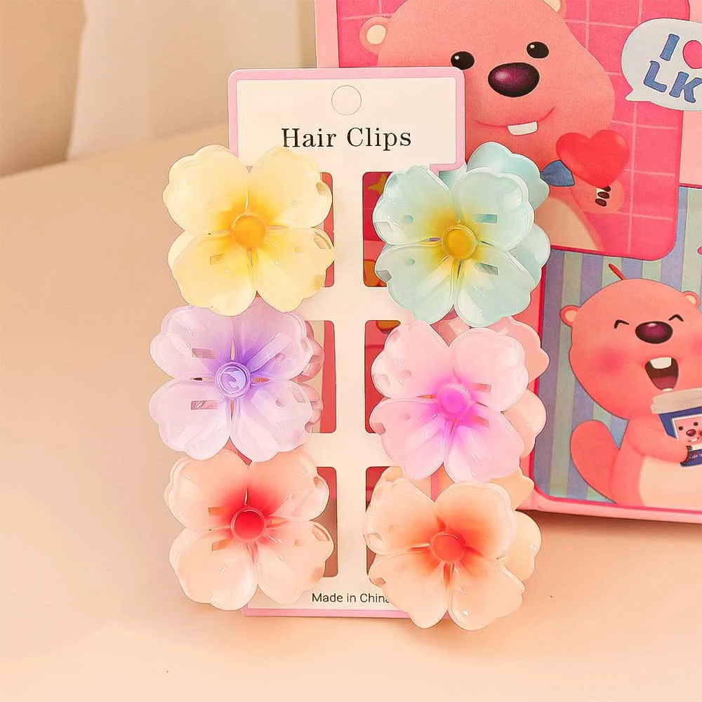 6 stuks mode kleurrijke transp - Hair Clip Claw Large recensie en prijs