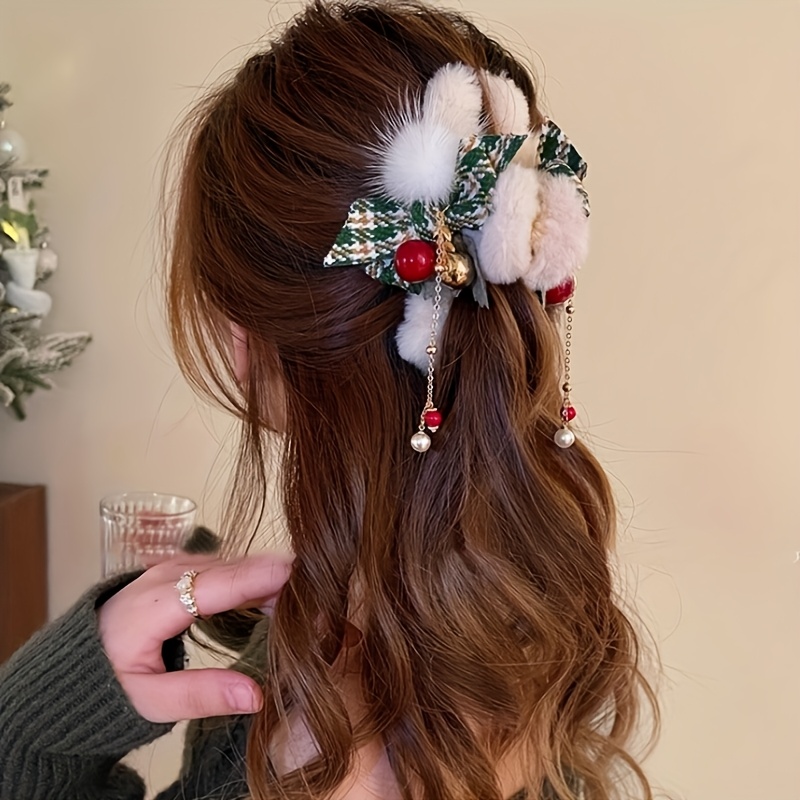 1/2 stuks elegante kerst pluch - Hair Clip Claw Large recensie en prijs